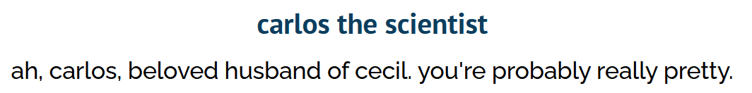 result was carlos the scientest