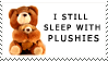 i still sleep with plushies stamp
